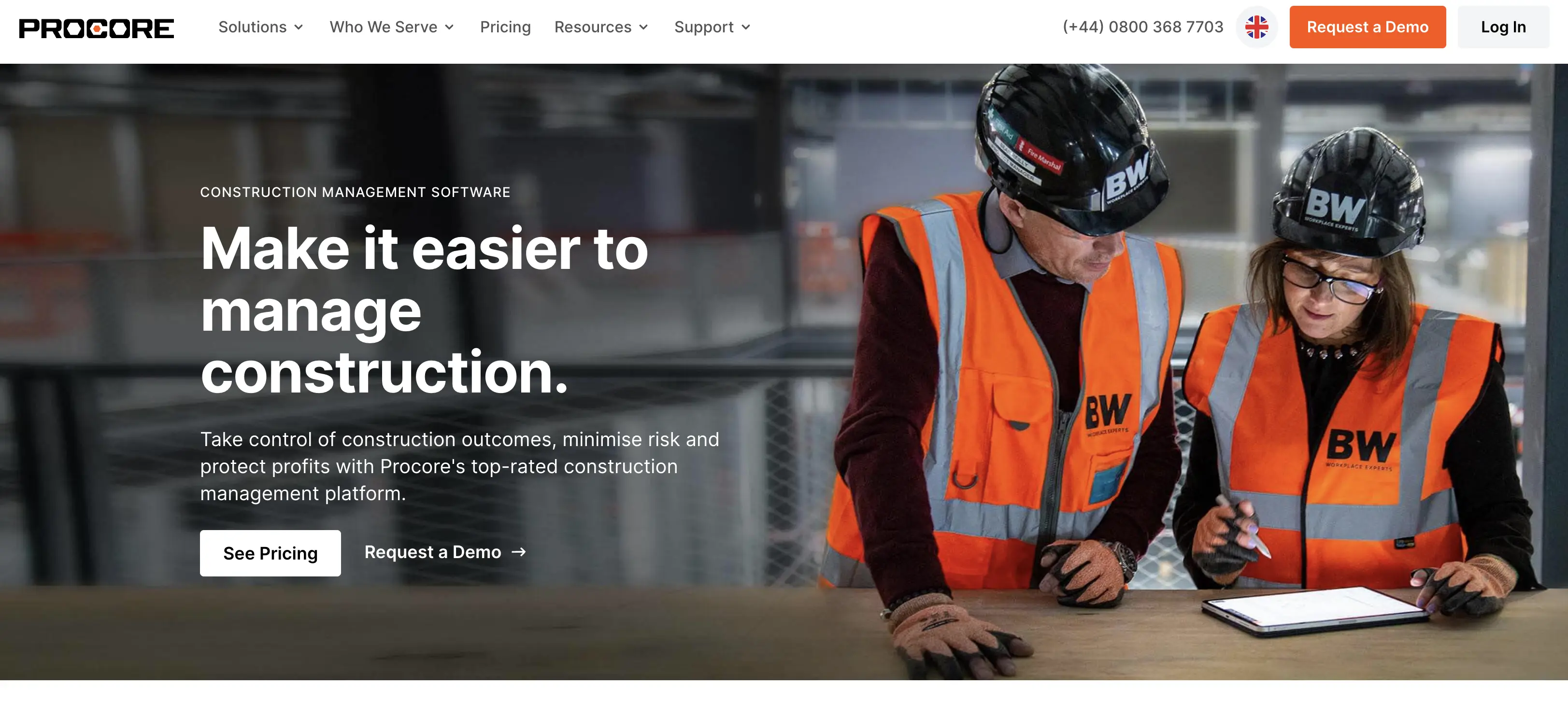 procore homepage