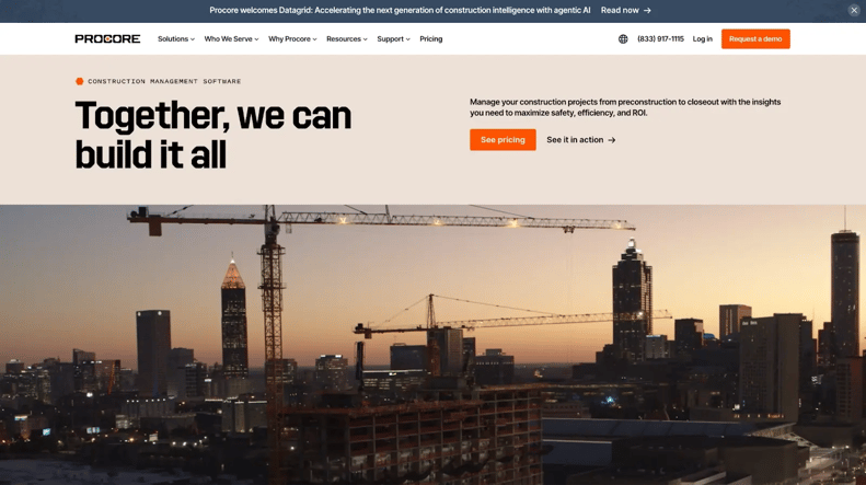 procore homepage