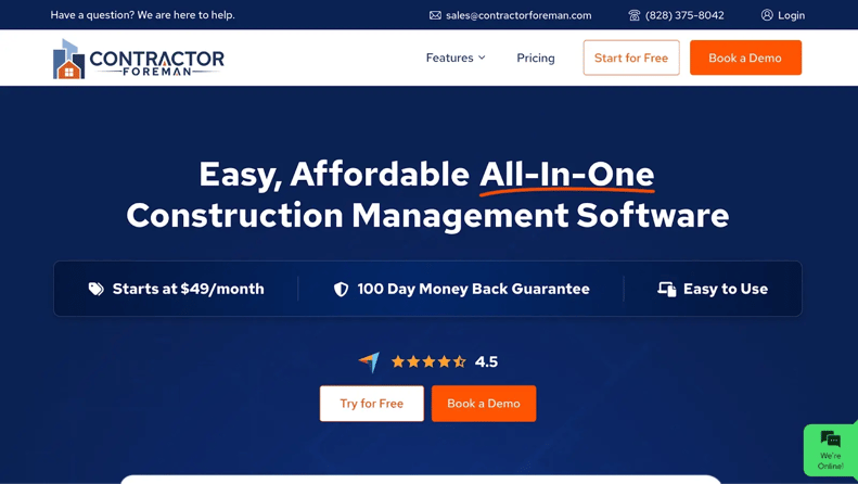 contracter foreman homepage