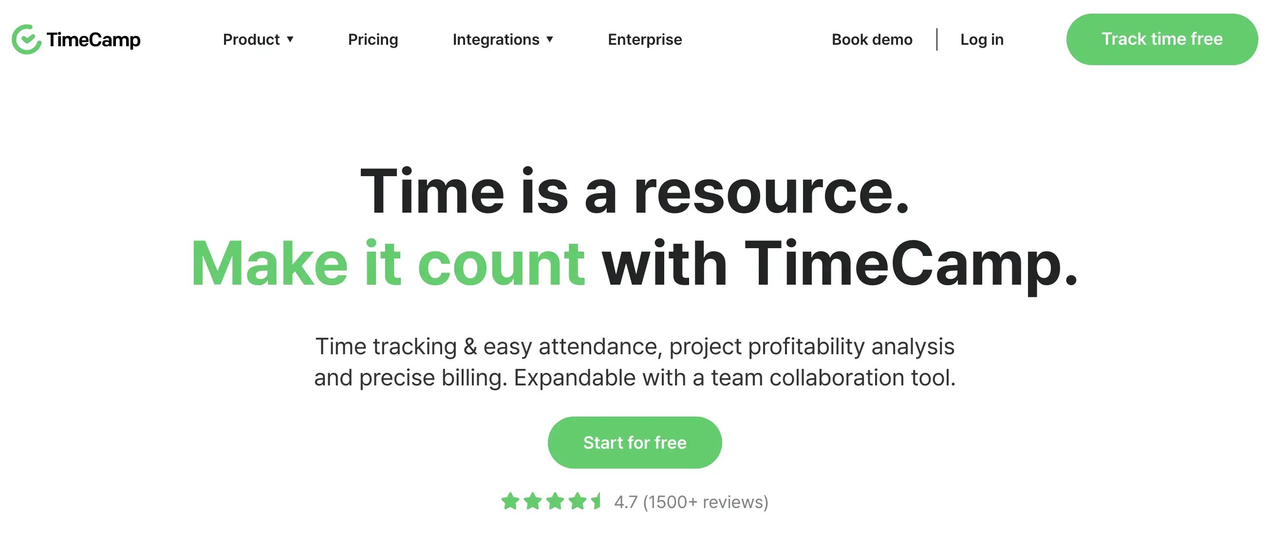 timecamp homepage