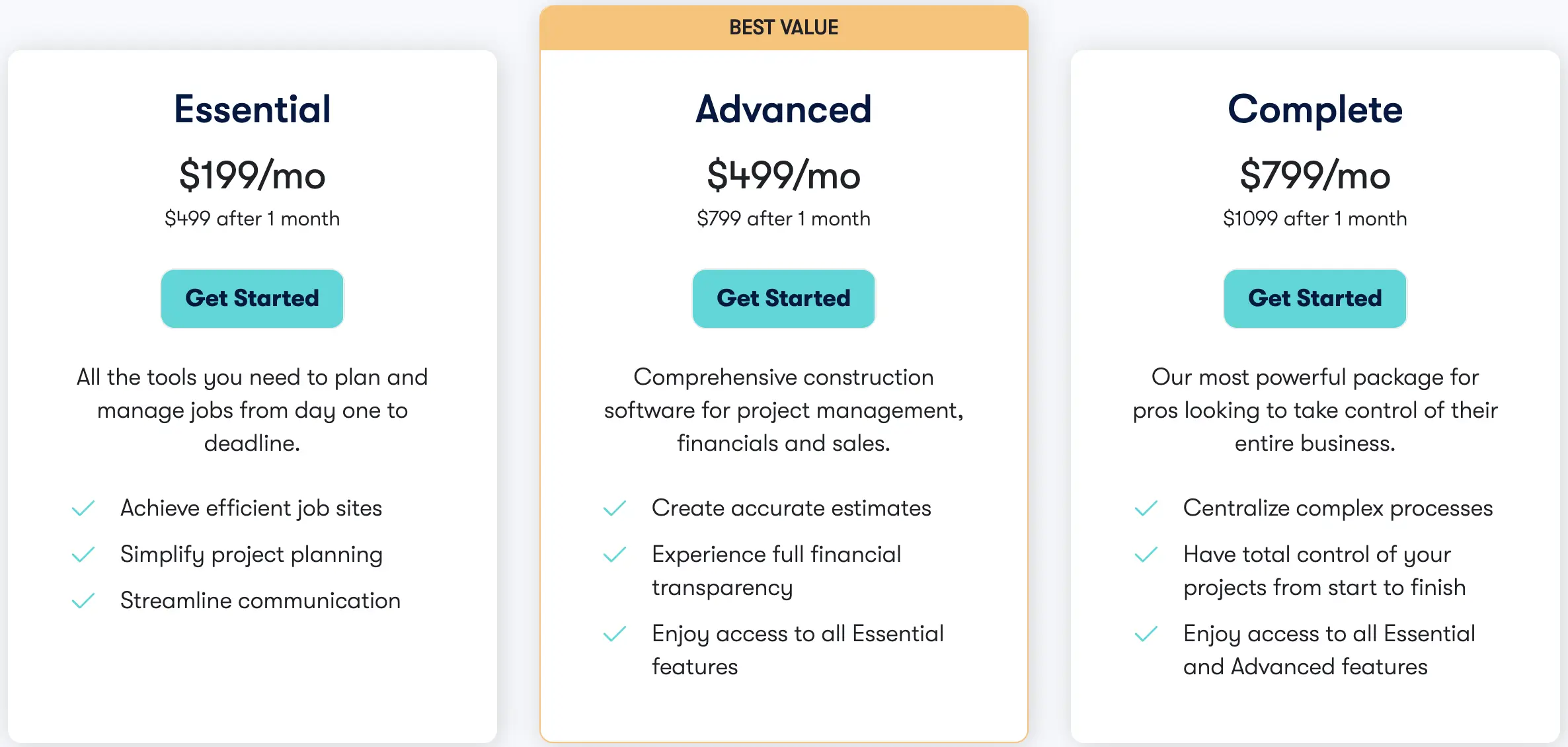 buildertrend pricing