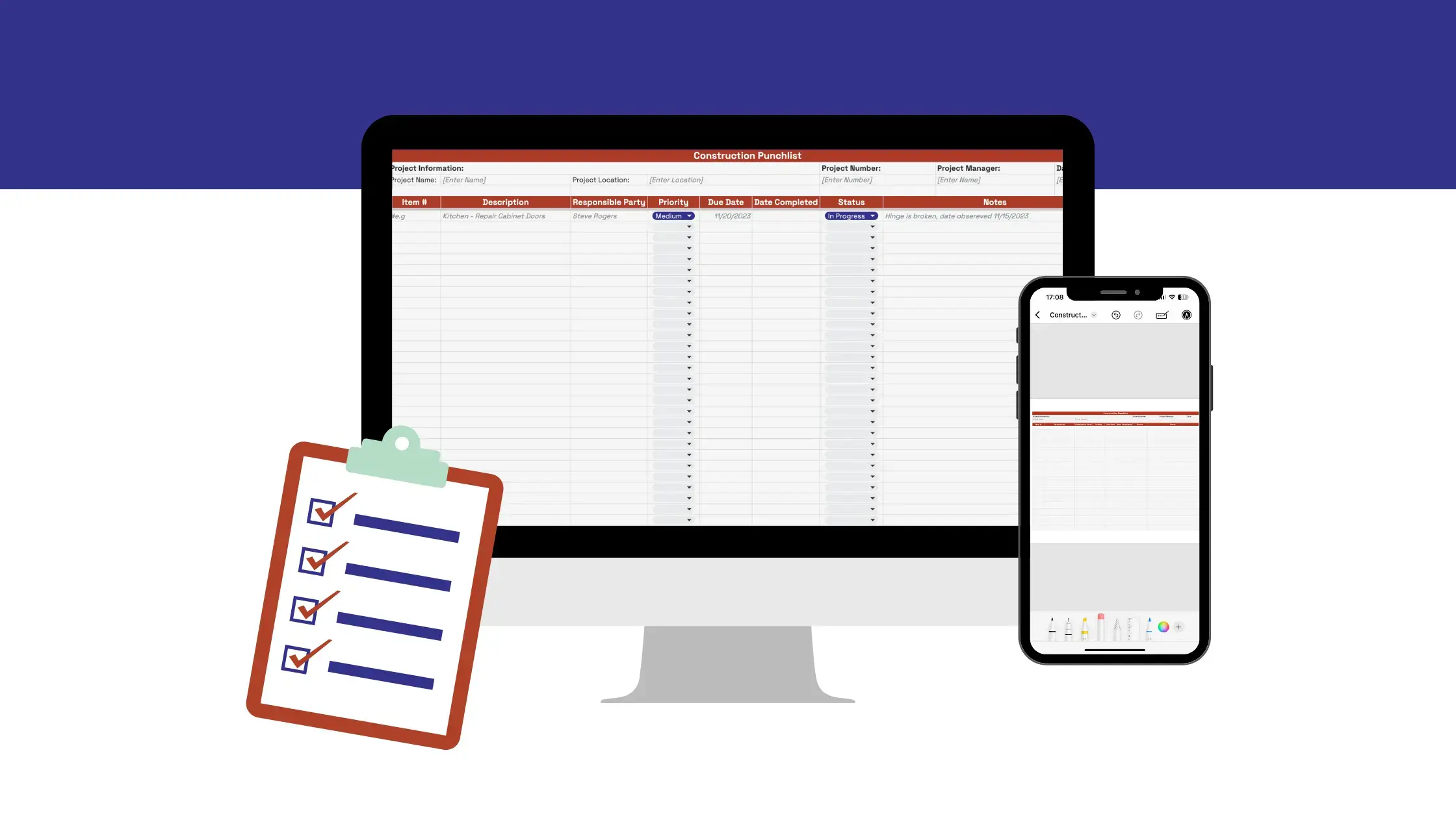 Free construction punch list template (+ step-by-step guide)